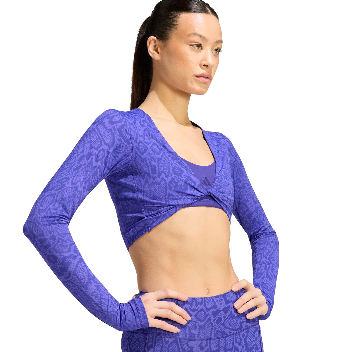 Adidas Maglia Manica Lunga Viola