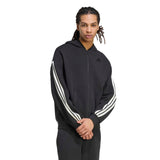 Felpa con Cappuccio e Zip KIT 3-Stripes - Nero