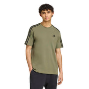 Adidas T-shirt Essentials 3-Stripes Single Jersey Left Chest Branded Verde