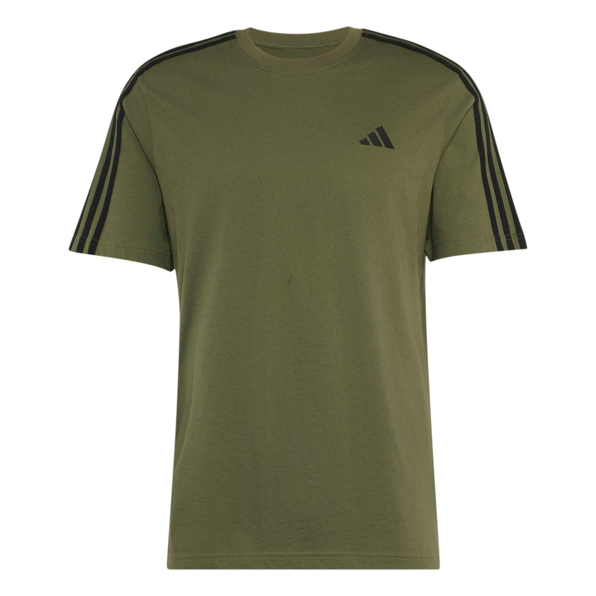 Adidas T-shirt Essentials 3-Stripes Single Jersey Left Chest Branded Verde