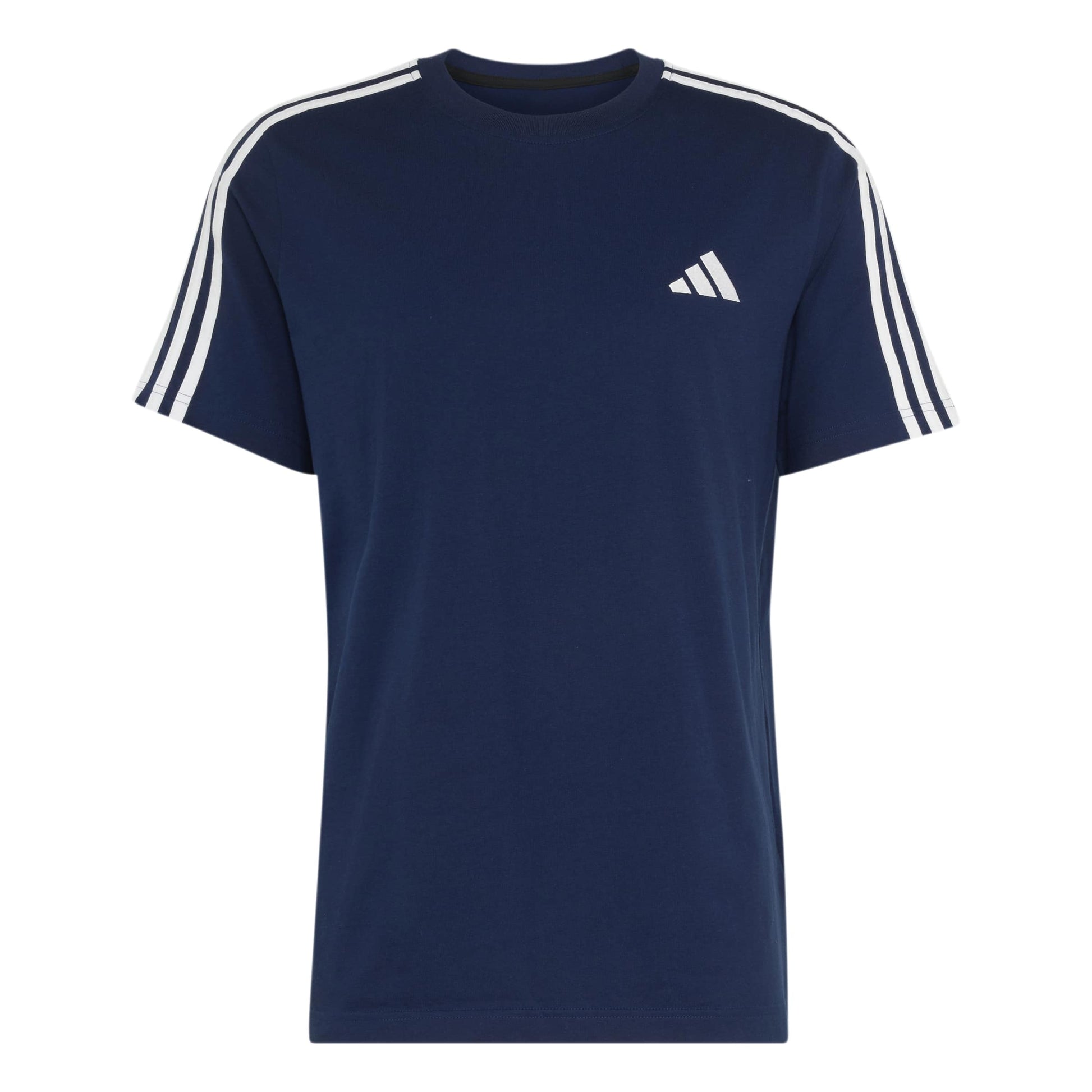 Adidas T-shirt Essentials 3-Stripes Single Jersey Left Chest Branded Blu