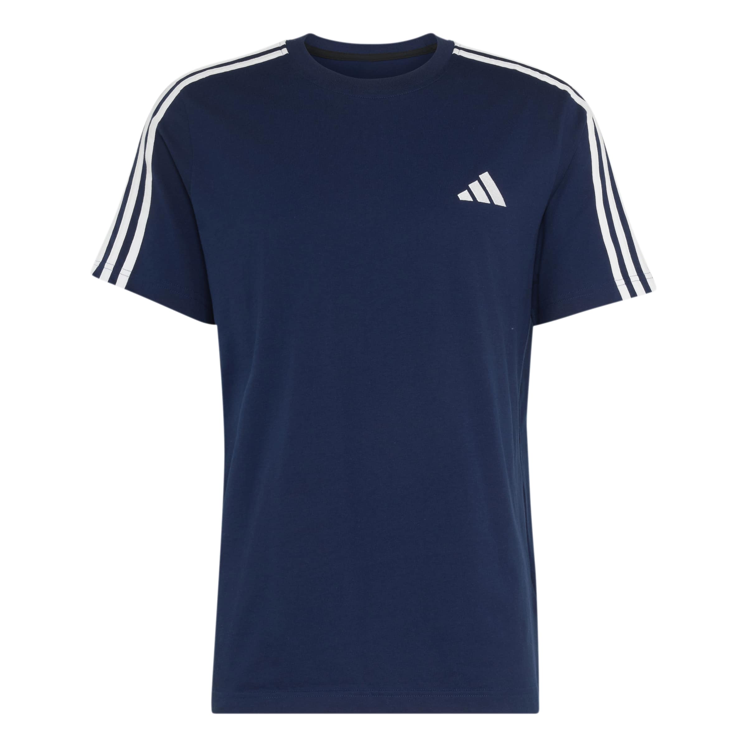 Adidas T-shirt Essentials 3-Stripes Single Jersey Left Chest Branded Blu