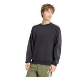 Felpa in Pile Essentials 3-Stripes - Nero
