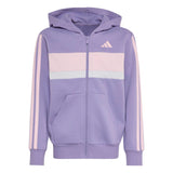 Tuta Fleece Tiberio 3-Stripes Bambino - Viola
