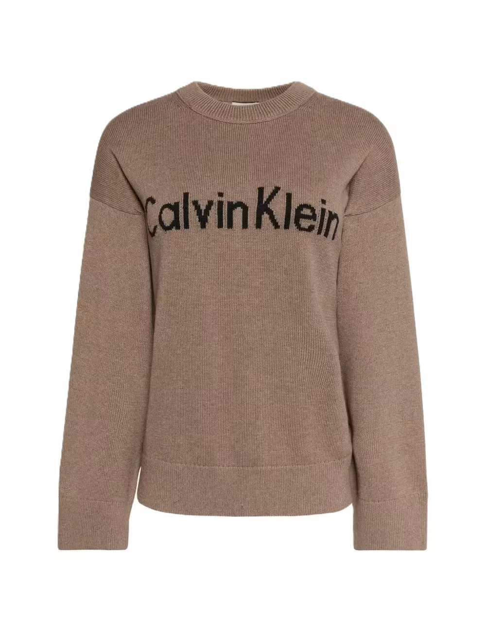 Maglione Contrast Logo Swe - Marrone
