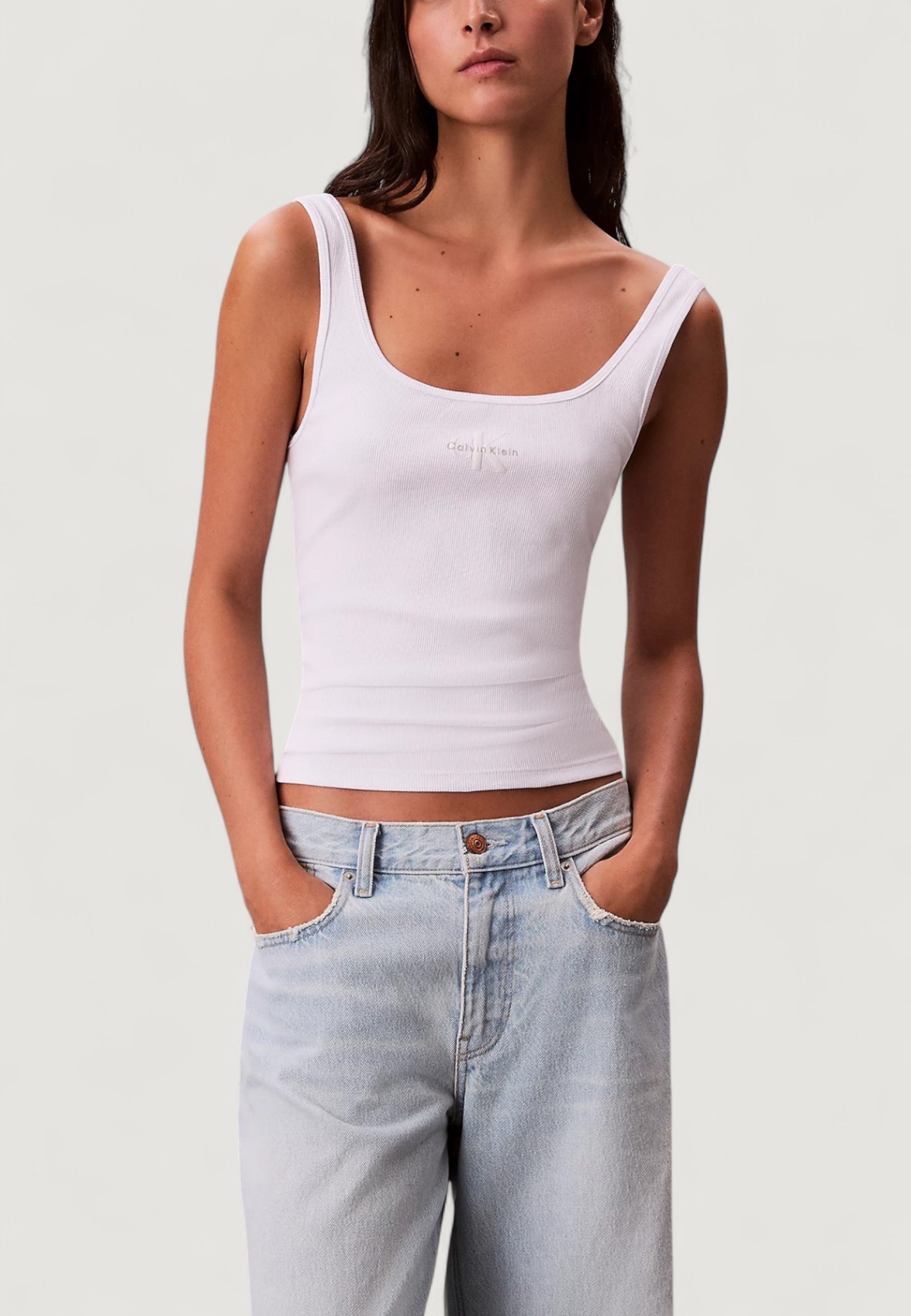 Calvin Klein Monologo Scoop Nk Ri Bianco