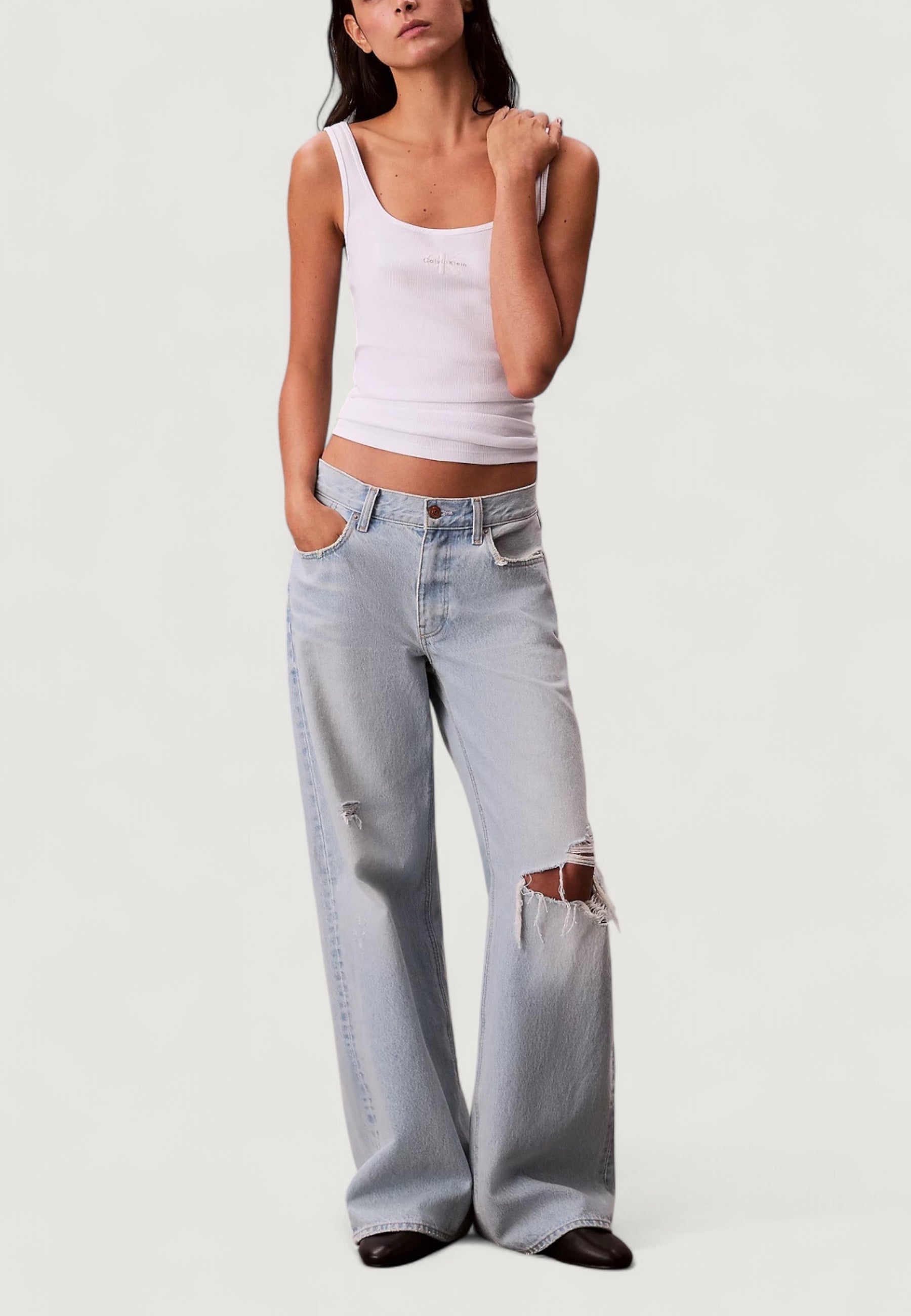 Calvin Klein Monologo Scoop Nk Ri Bianco