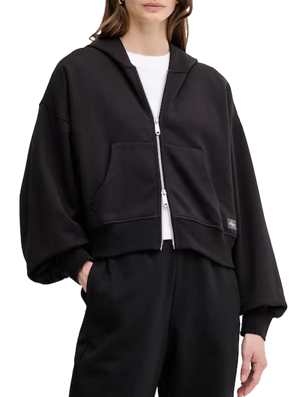 Calvin Klein A- French Terry Badg Nero