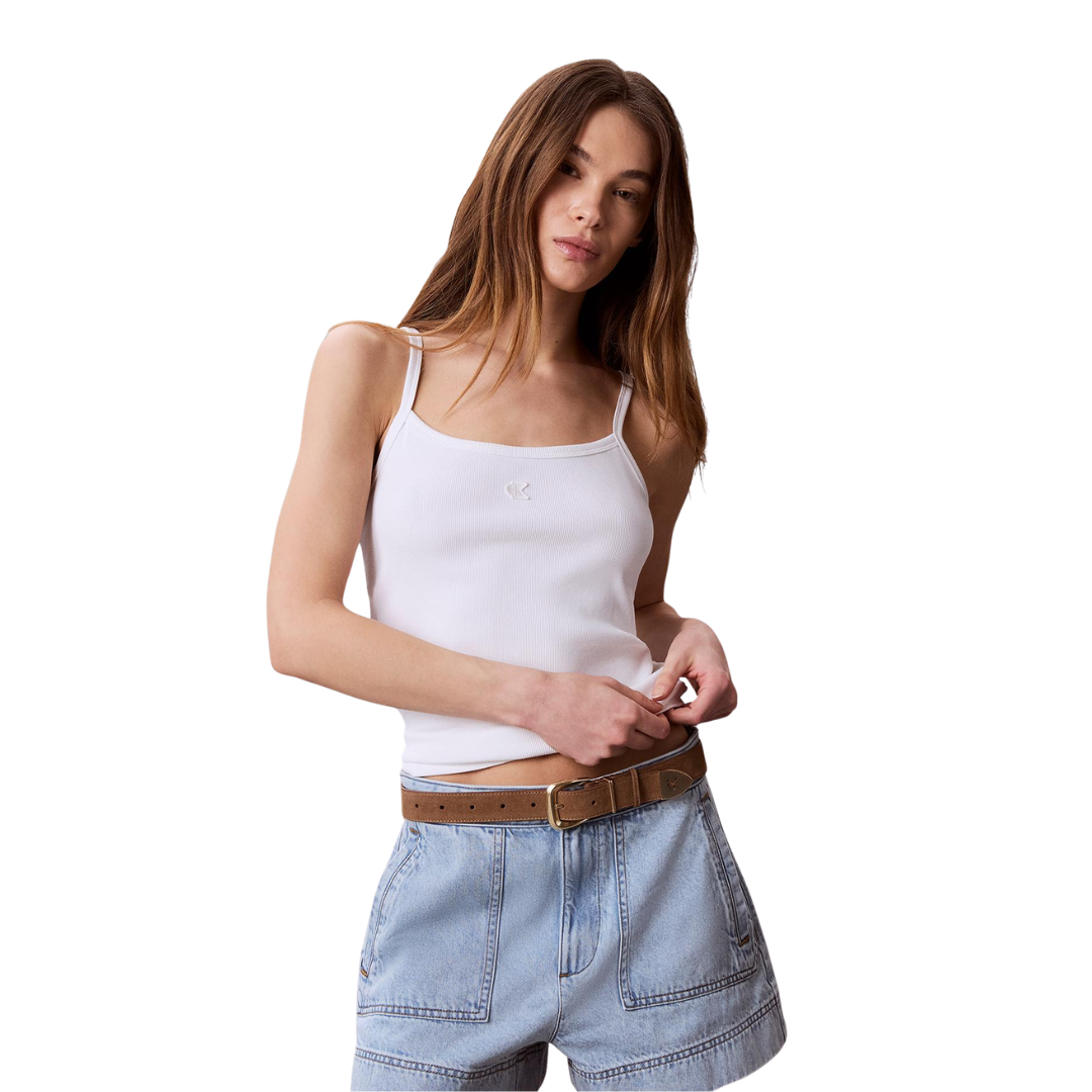 Calvin Klein Sl 2 X 2 Baby Rib Stra Nero