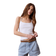 Calvin Klein Sl 2 X 2 Baby Rib Stra Nero