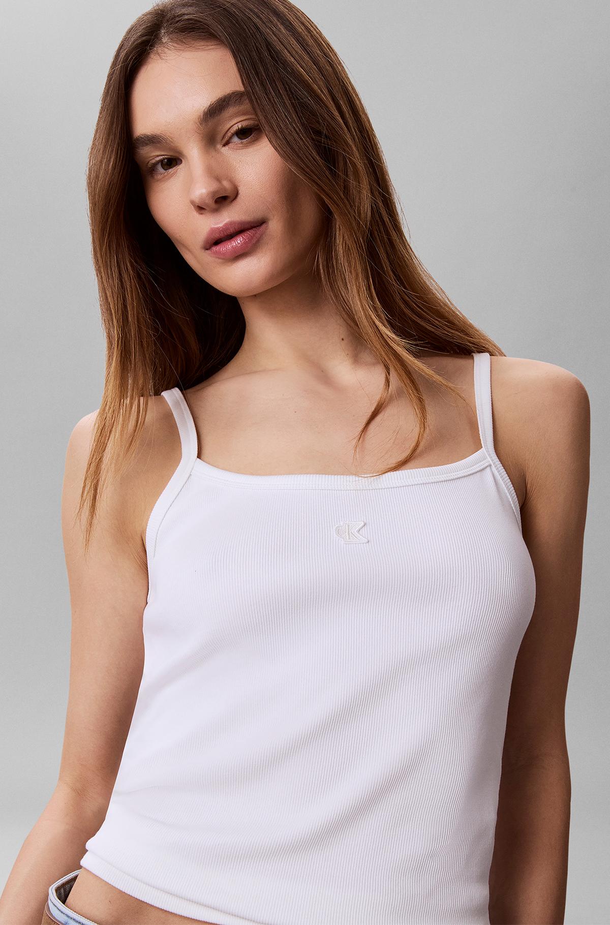 Calvin Klein Sl 2 X 2 Baby Rib Stra Nero