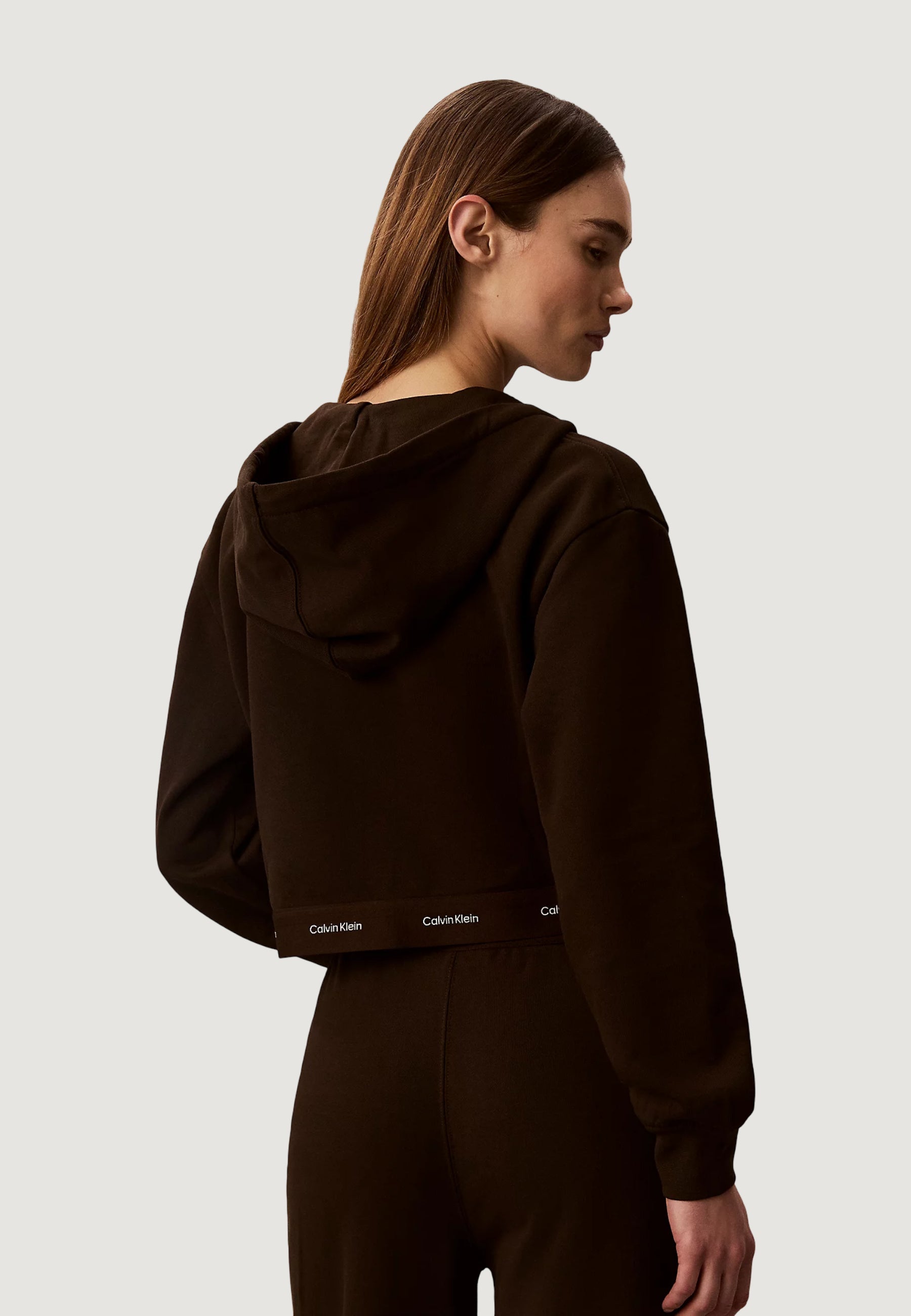 Calvin Klein Terry Logo Waist Marrone