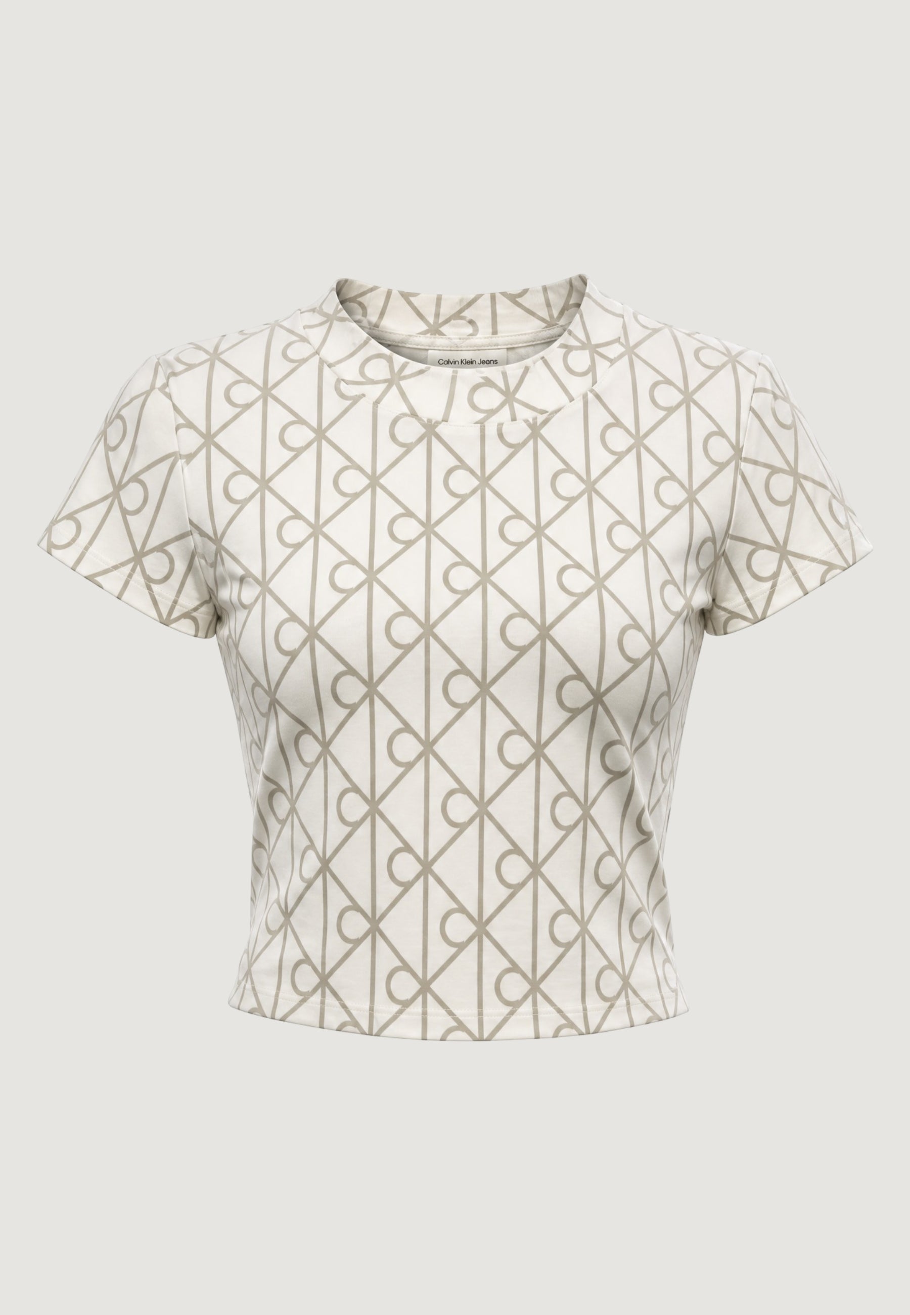 Calvin Klein A- Monologo Baby Tee Beige