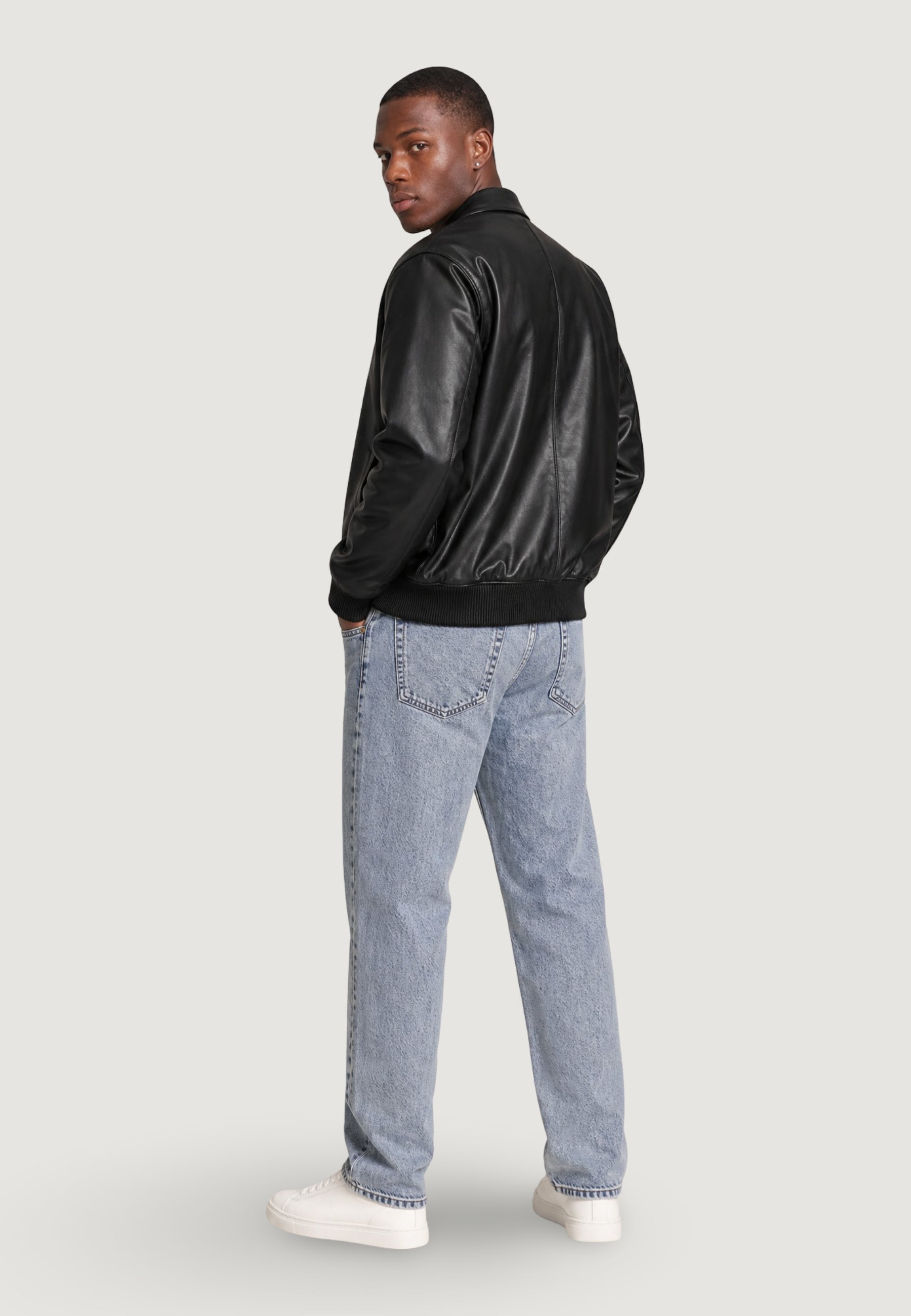 Calvin Klein Faux Leather Bomb Nero
