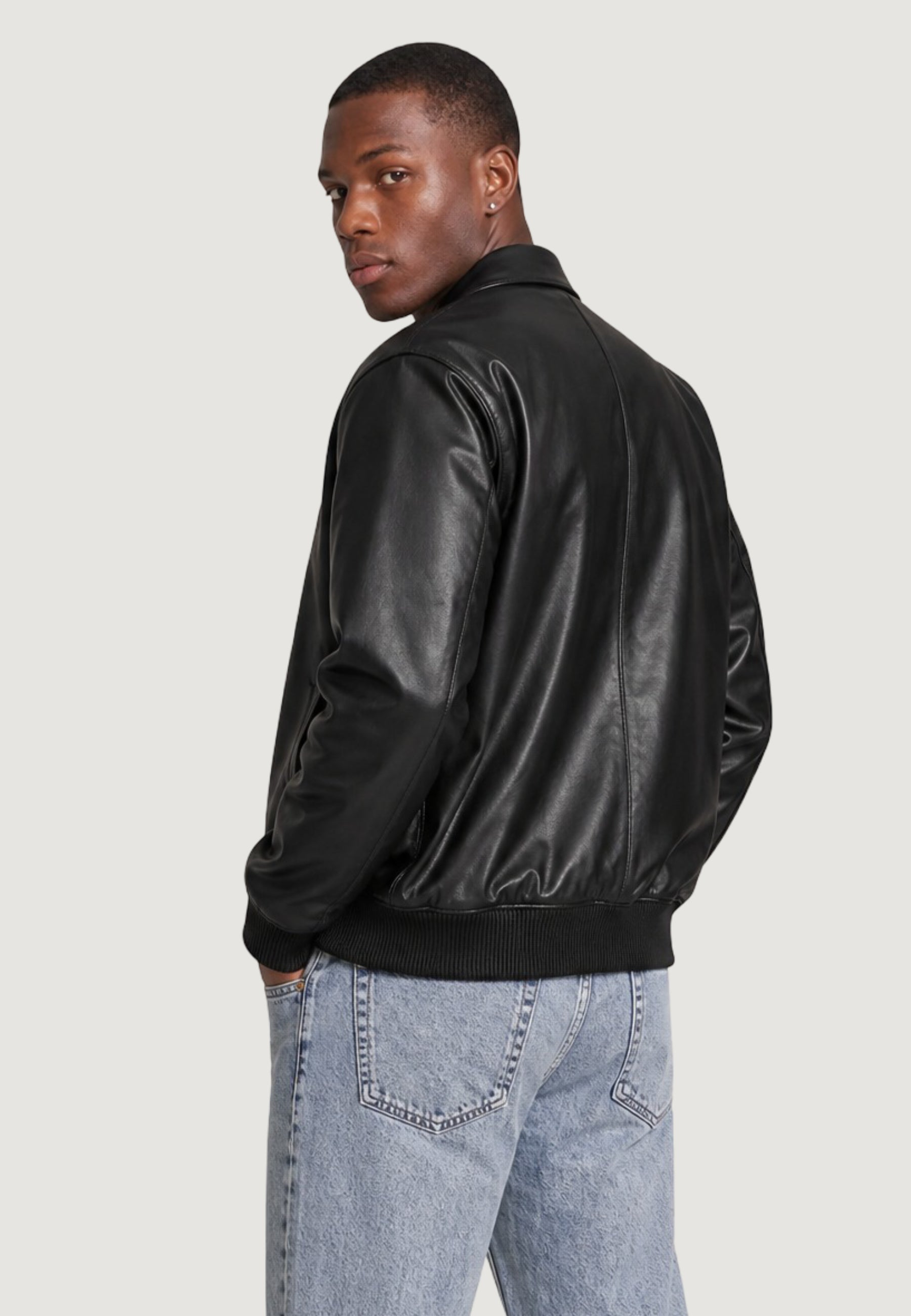 Calvin Klein Faux Leather Bomb Nero