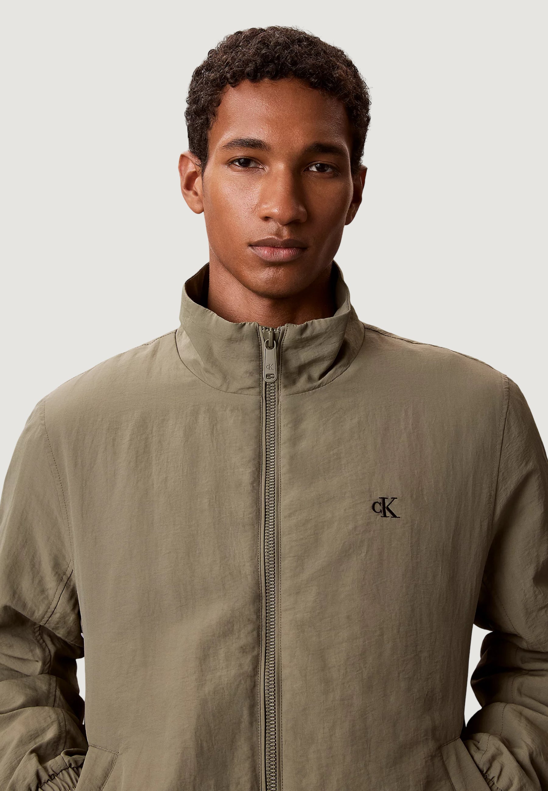 Calvin Klein Padded Nylon Harr Verde
