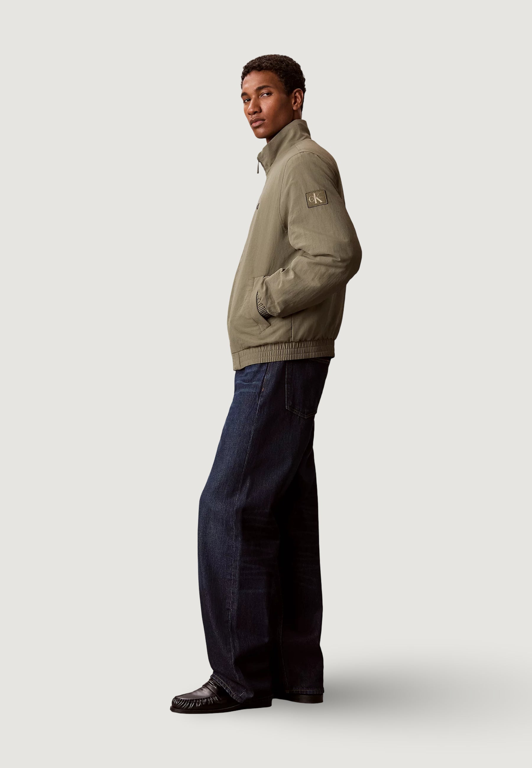 Calvin Klein Padded Nylon Harr Verde