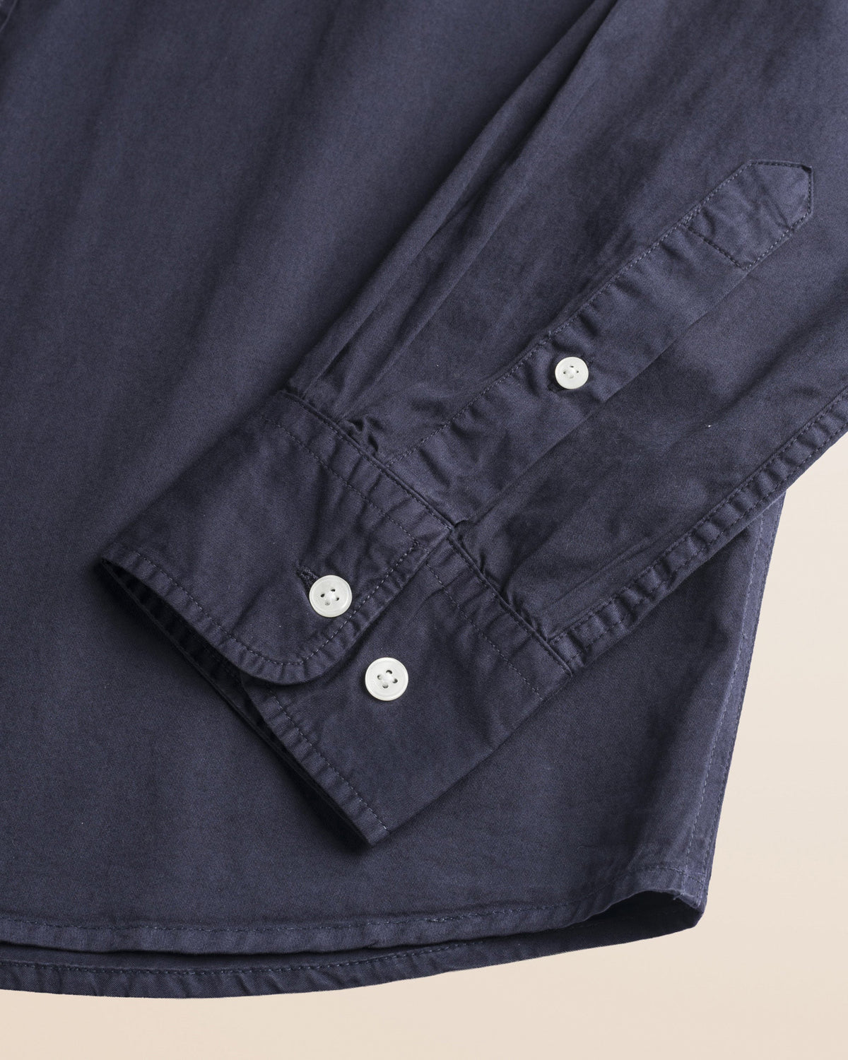 MCS Camicia in Gabardina di Cotone Tinta in Capo - Navy Blue