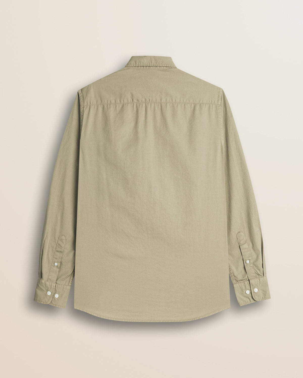 MCS Camicia in Gabardina di Cotone Tinta in Capo - Elmwood Brown