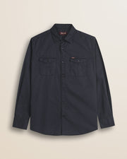 MCS Camicia Workwear in Gabardina Tinta in Capo - Navy Blue