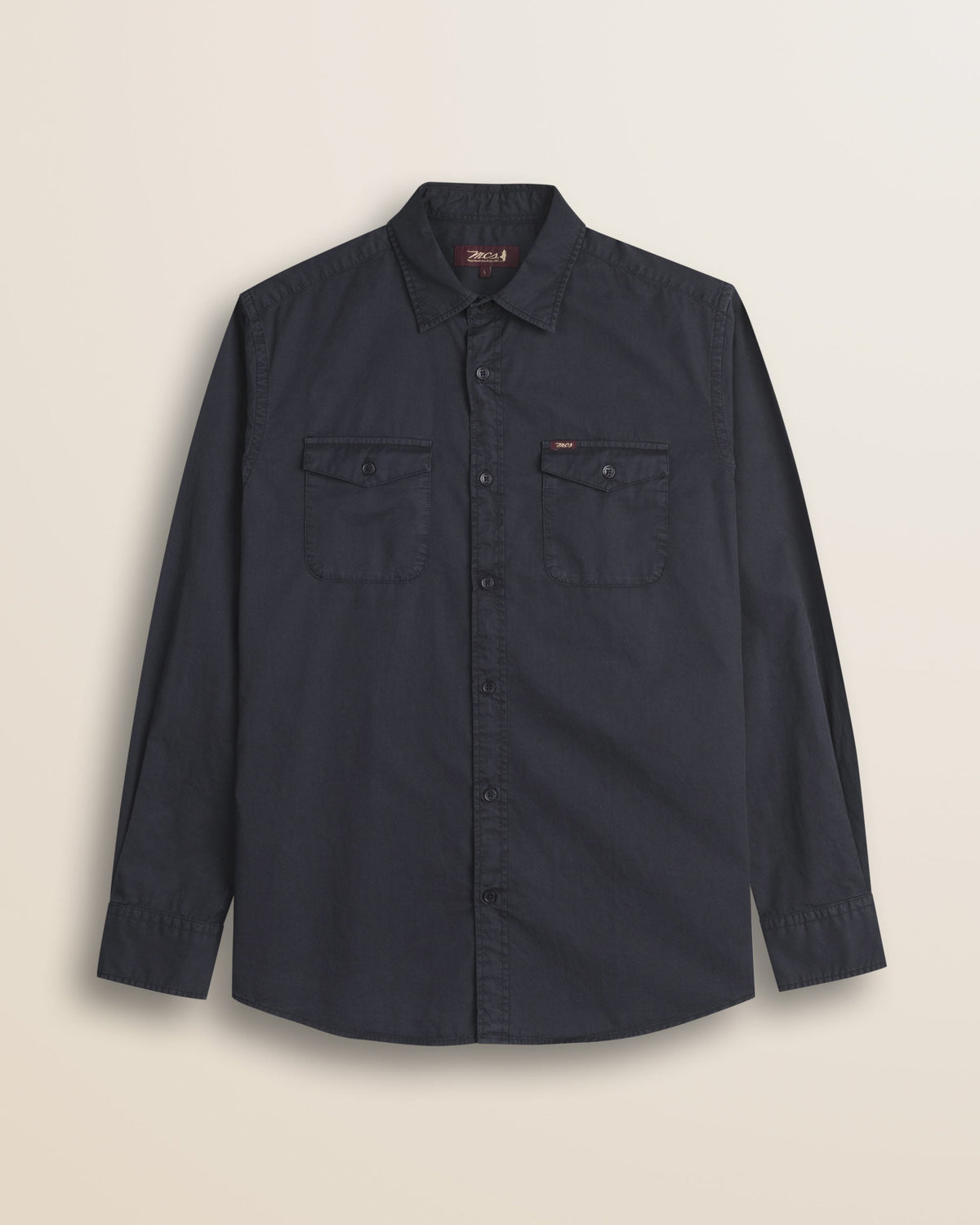 MCS Camicia Workwear in Gabardina Tinta in Capo - Navy Blue