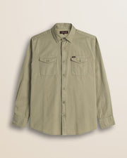 MCS Camicia Workwear in Gabardina Tinta in Capo - Elmwood Brown