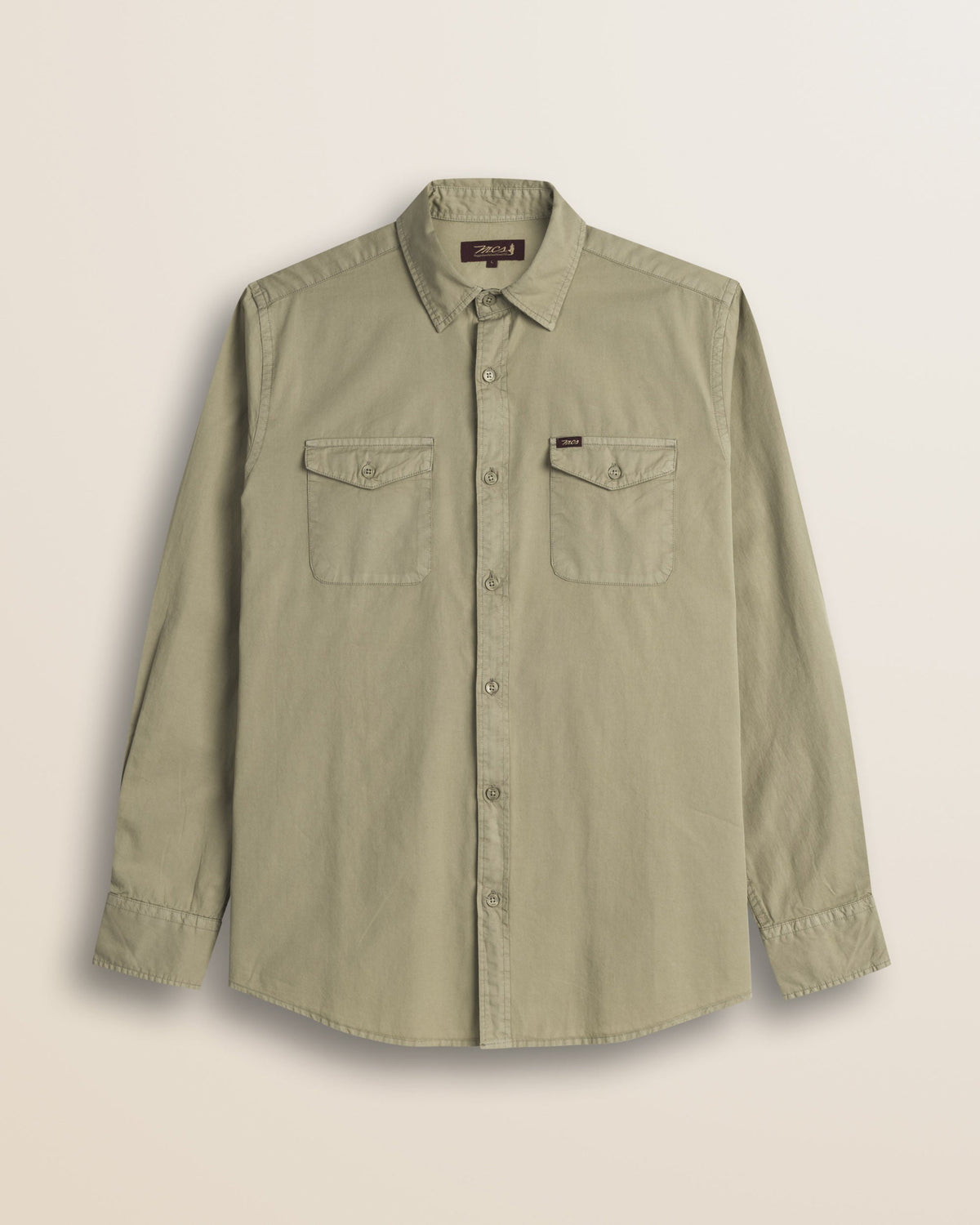 MCS Camicia Workwear in Gabardina Tinta in Capo - Elmwood Brown