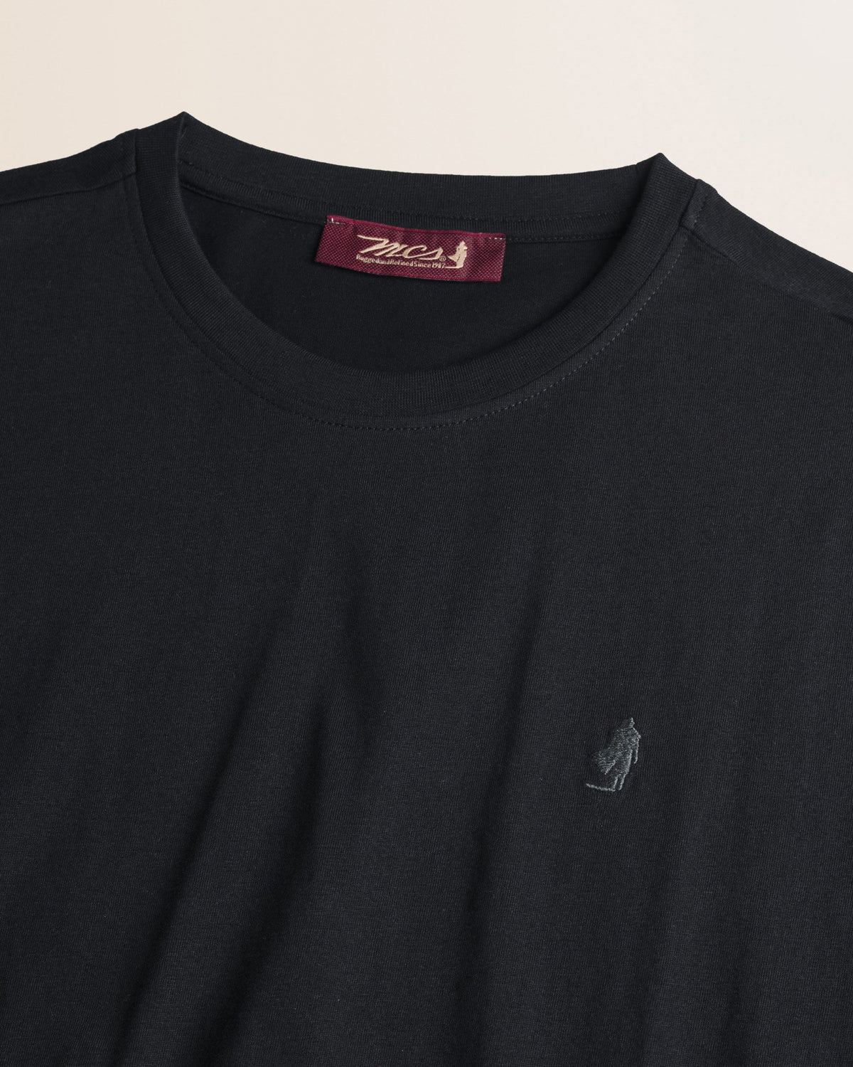 MCS T-Shirt Manica Lunga in Jersey di Cotone - Black