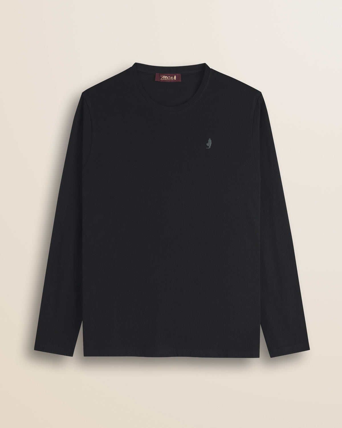 MCS T-Shirt Manica Lunga in Jersey di Cotone - Black