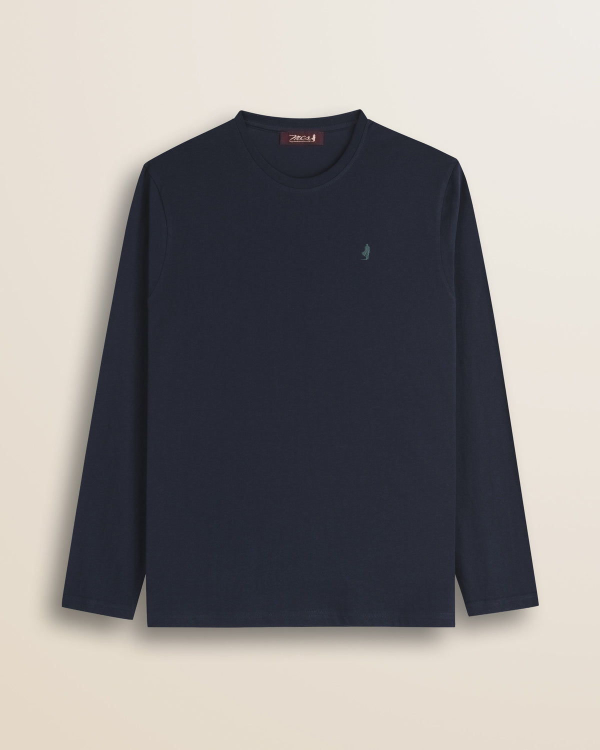 MCS T-Shirt Manica Lunga in Jersey di Cotone - Navy Blue