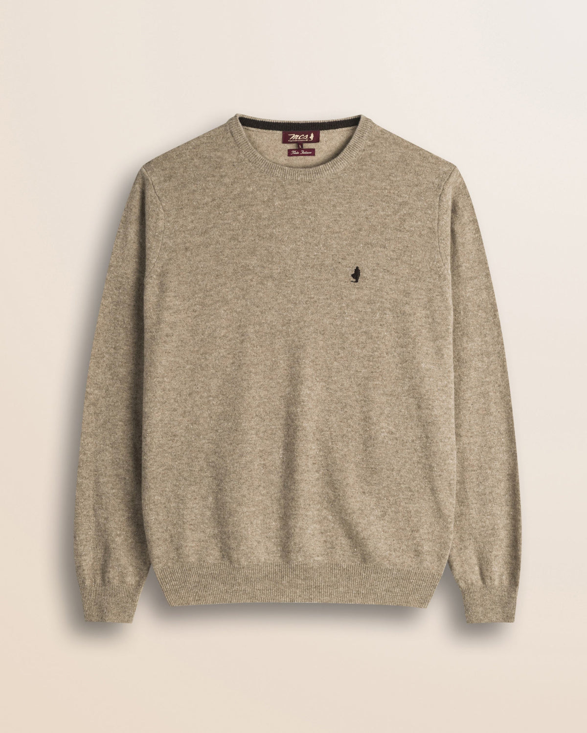 MCS Maglia Girocollo in Lambswool - Sand