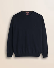 MCS Maglia Girocollo in Lambswool - Navy Blue