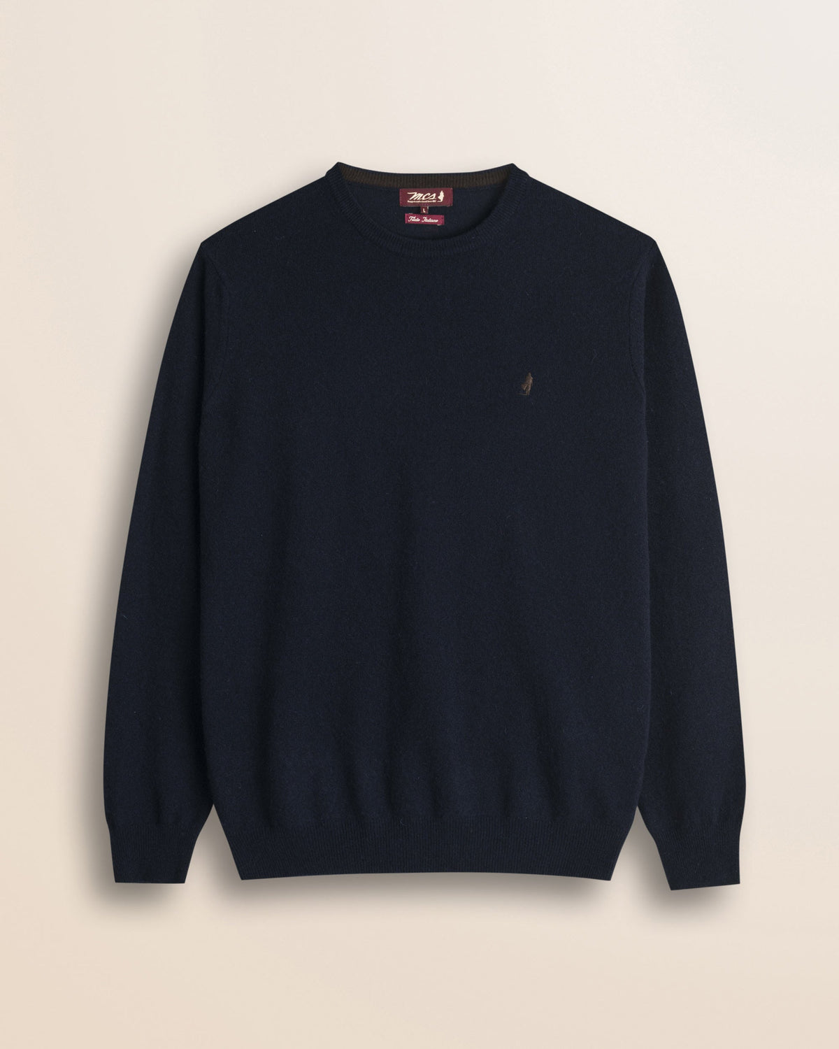 MCS Maglia Girocollo in Lambswool - Navy Blue