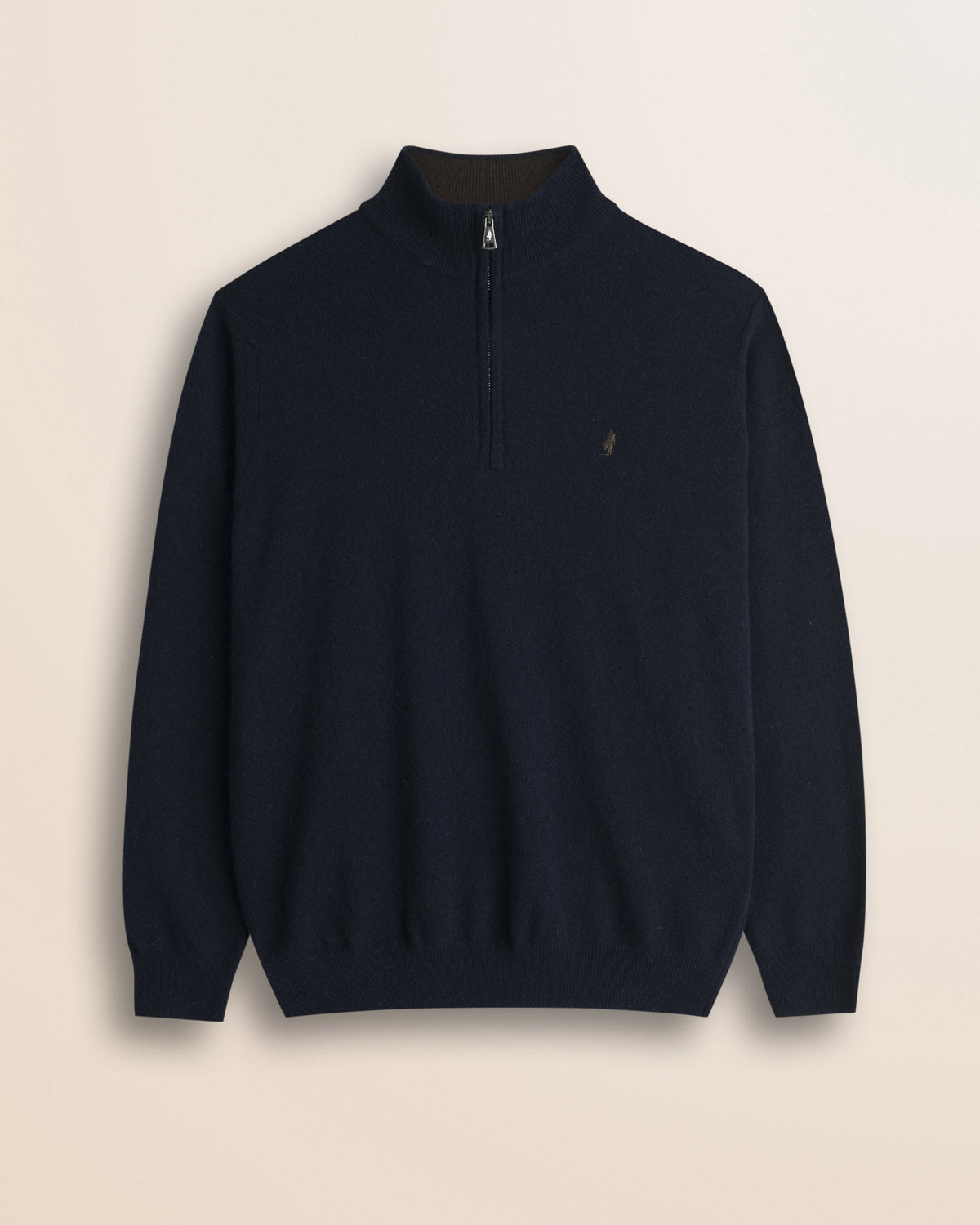MCS Maglia Mezza Zip in Lambswool - Navy Blue