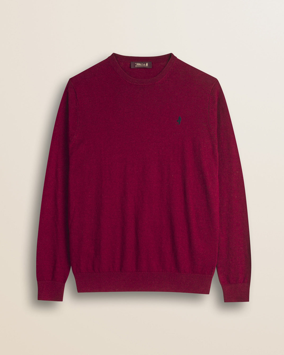 MCS Maglia Girocollo in Cotone e Lana - Merlot