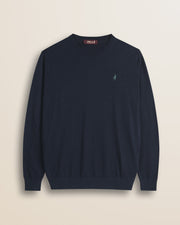 MCS Maglia Girocollo in Cotone e Lana - Navy Blue