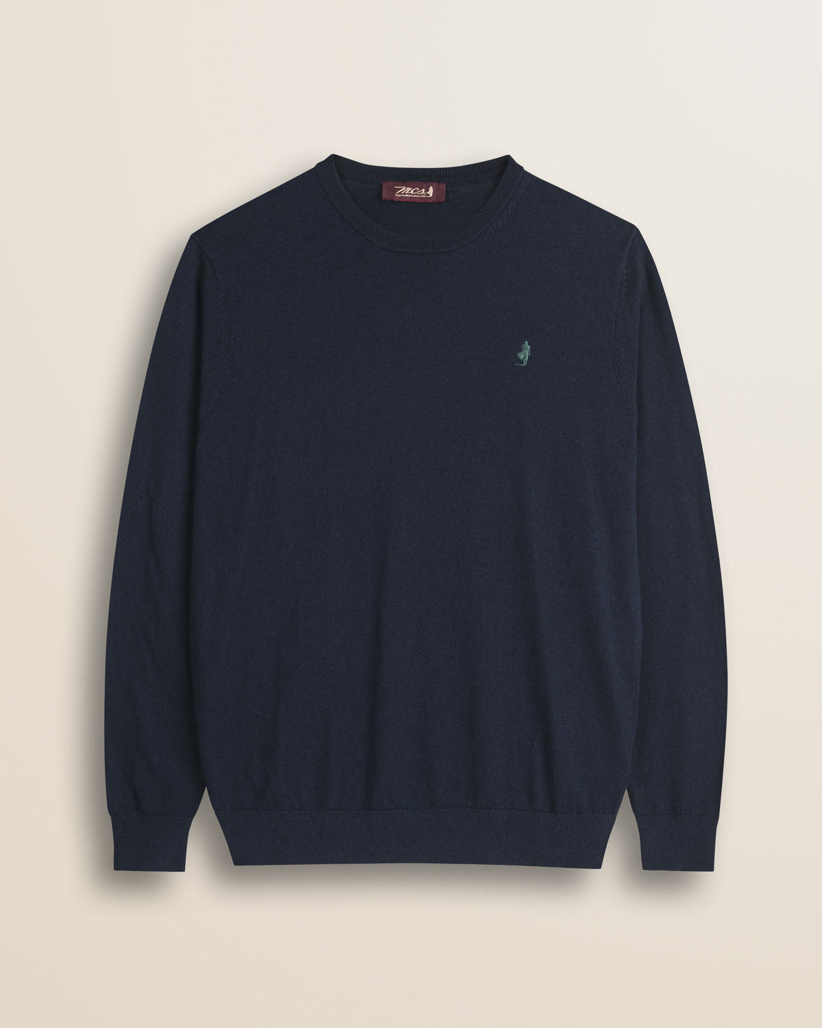 MCS Maglia Girocollo in Cotone e Lana - Navy Blue