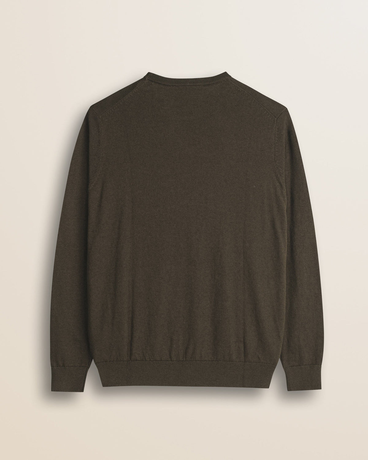 MCS Maglia Girocollo in Cotone e Lana - Chocolate