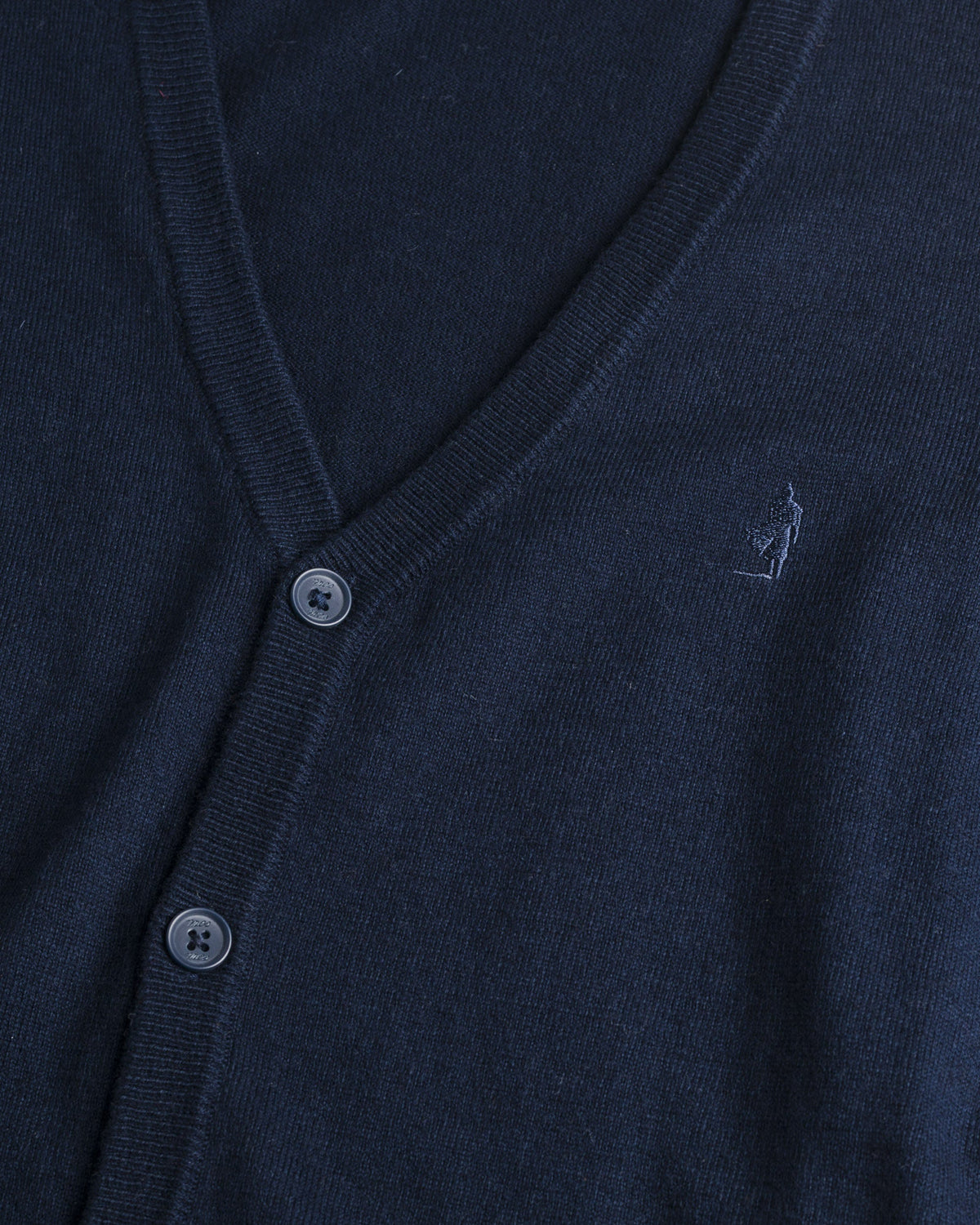 MCS Cardigan in Cotone e Lana con Bottoni - Navy Blue