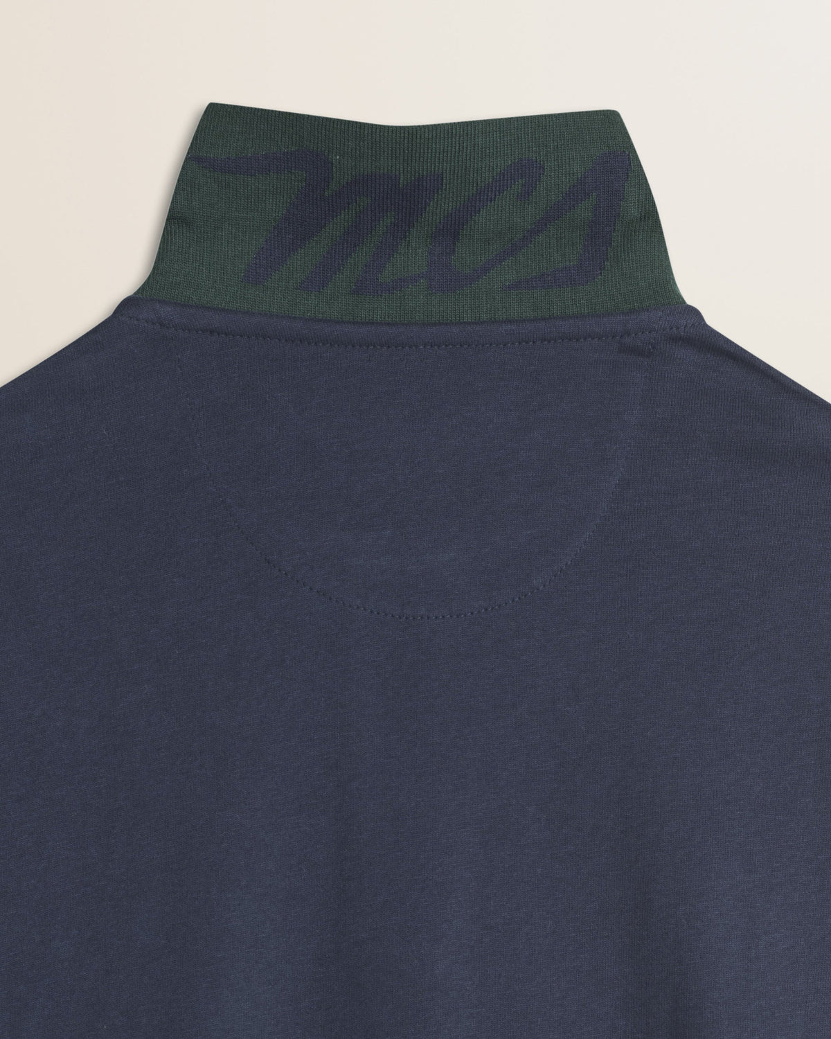 MCS Polo in Jersey Smerigliato Manica Lunga - Navy Blue