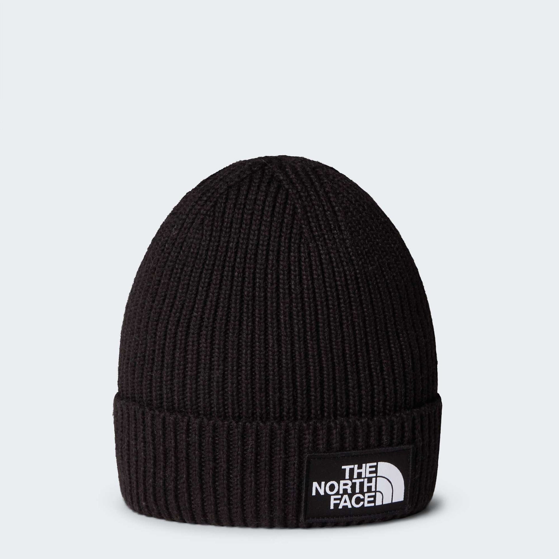 The North Face Kids Logo Box Cuffed Beanie Nero 1