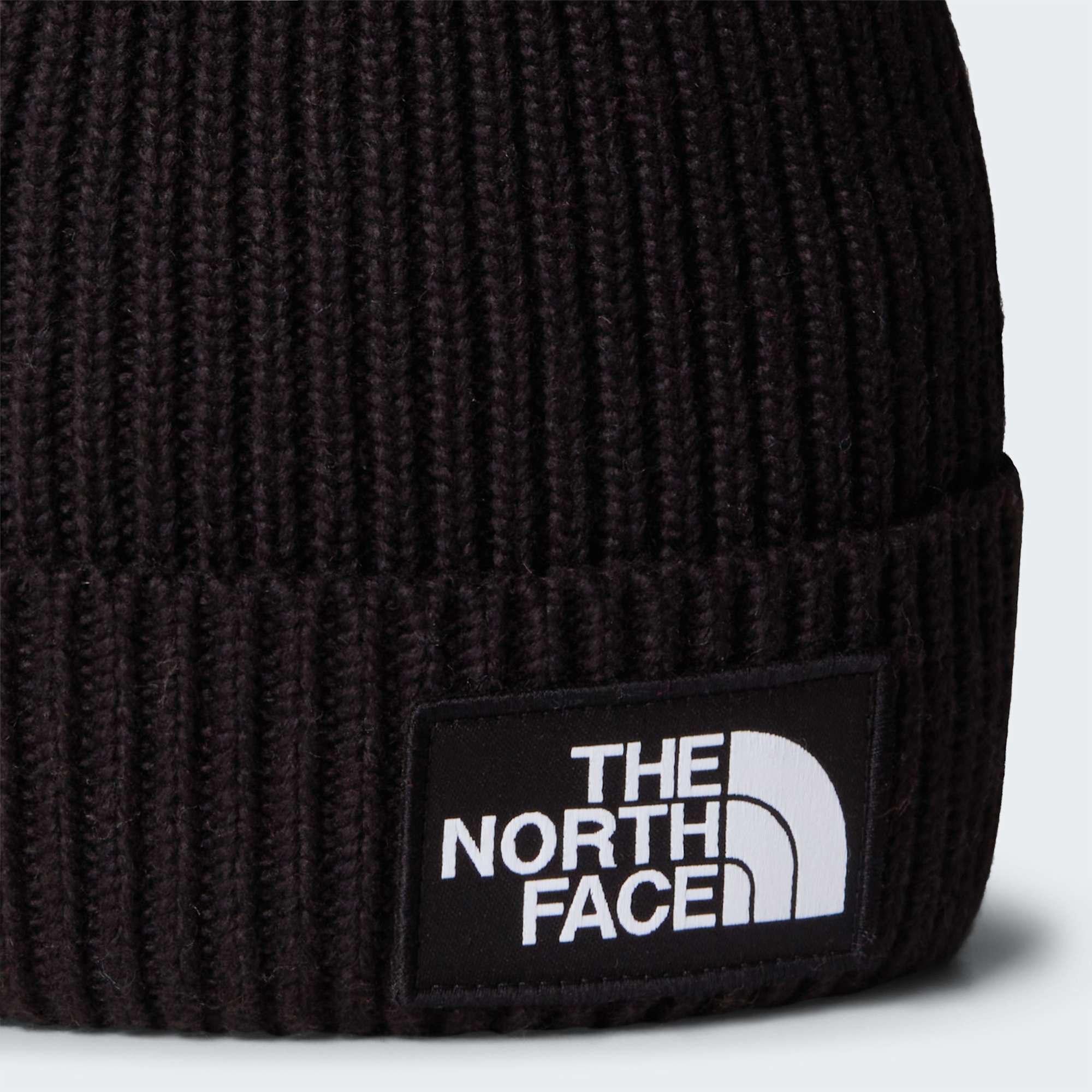 The North Face Kids Logo Box Cuffed Beanie Nero 3