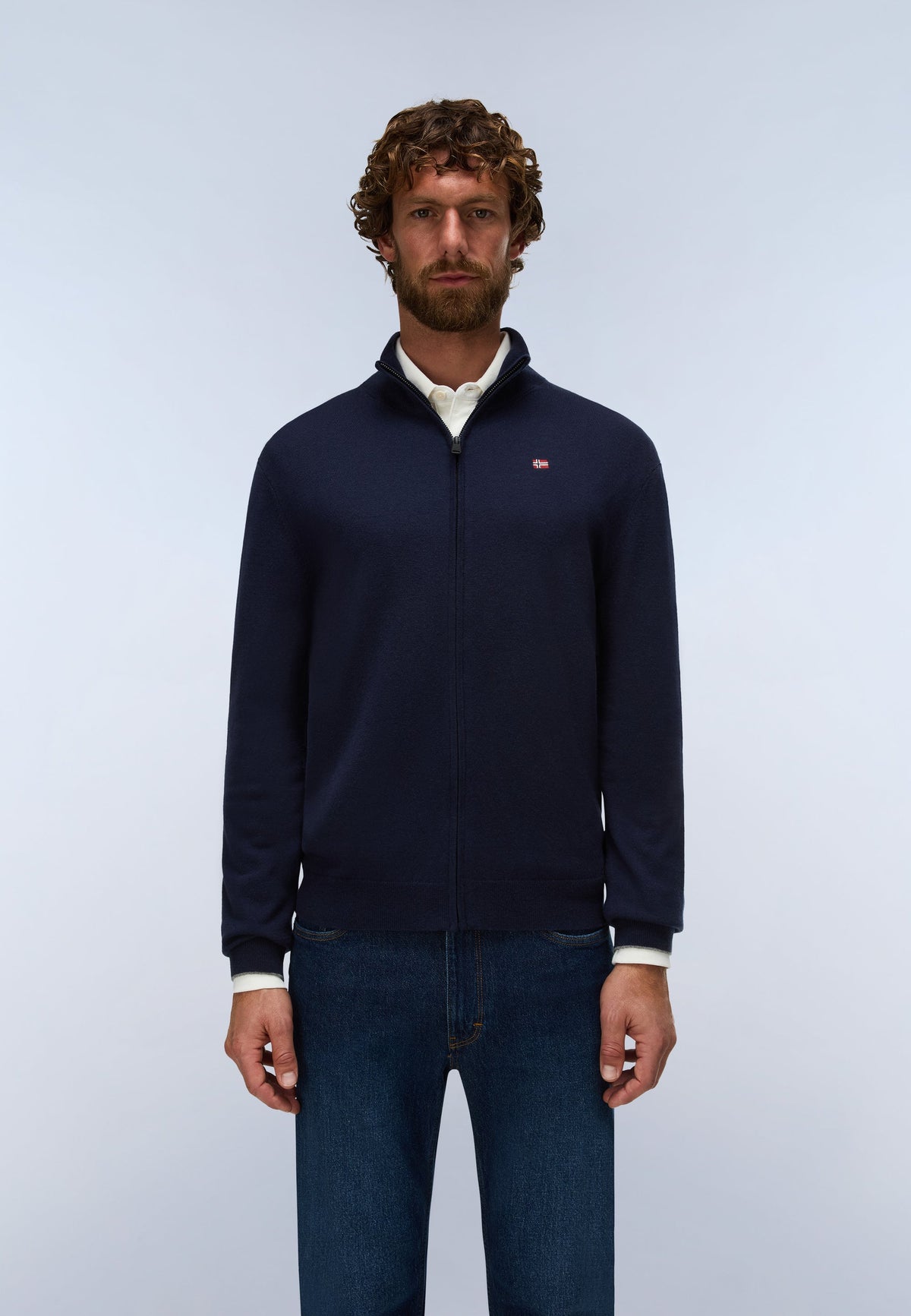 Maglione con Zip Damavand - Blu Scuro