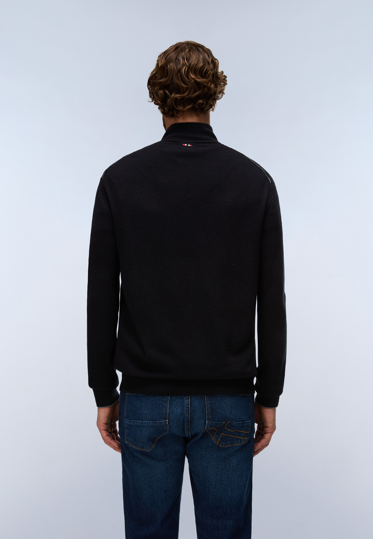 Maglione con Mezza Zip Damavand - Nero