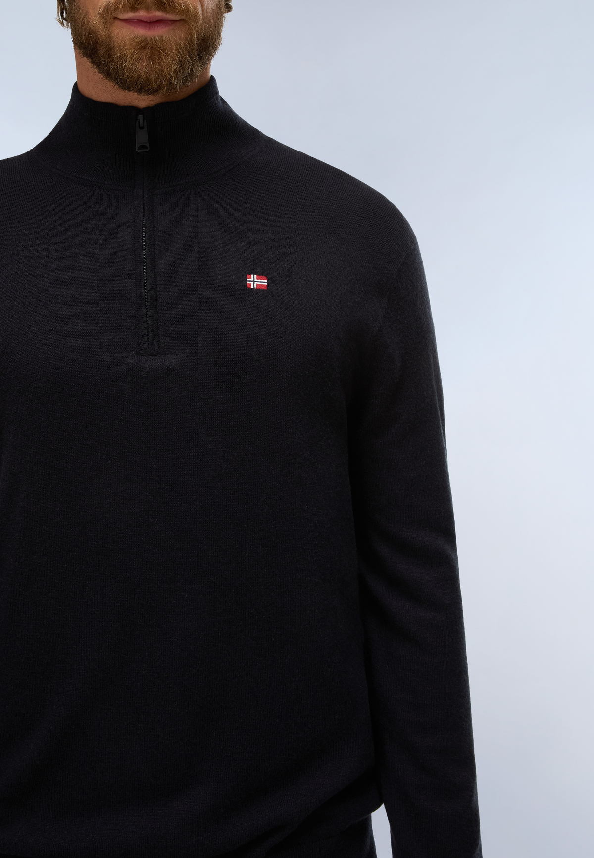Maglione con Mezza Zip Damavand - Nero