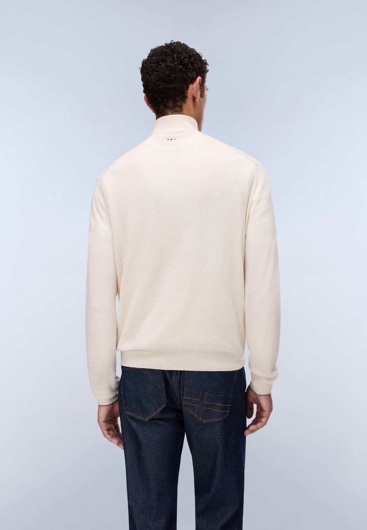 Maglione con Mezza Zip Damavand - Bianco