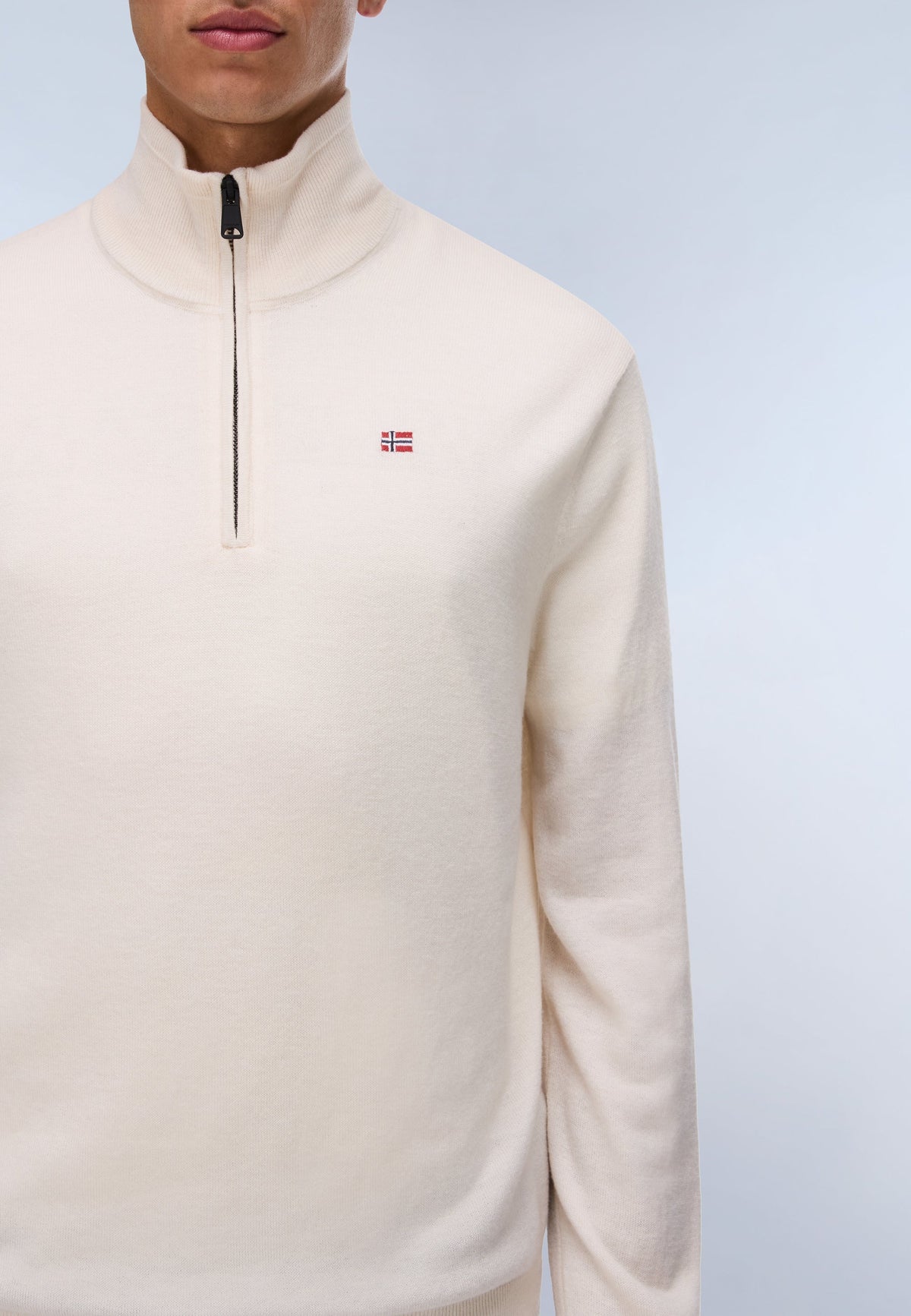 Maglione con Mezza Zip Damavand - Bianco