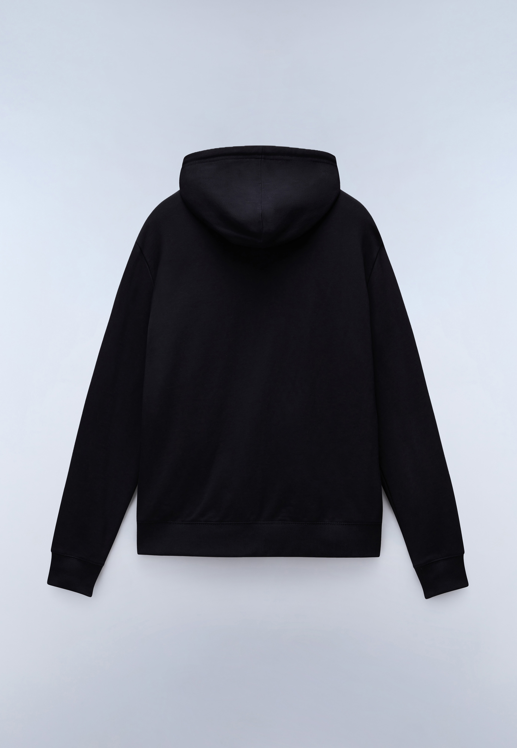 Felpa con Cappuccio e Zip Balis French Terry - Nero