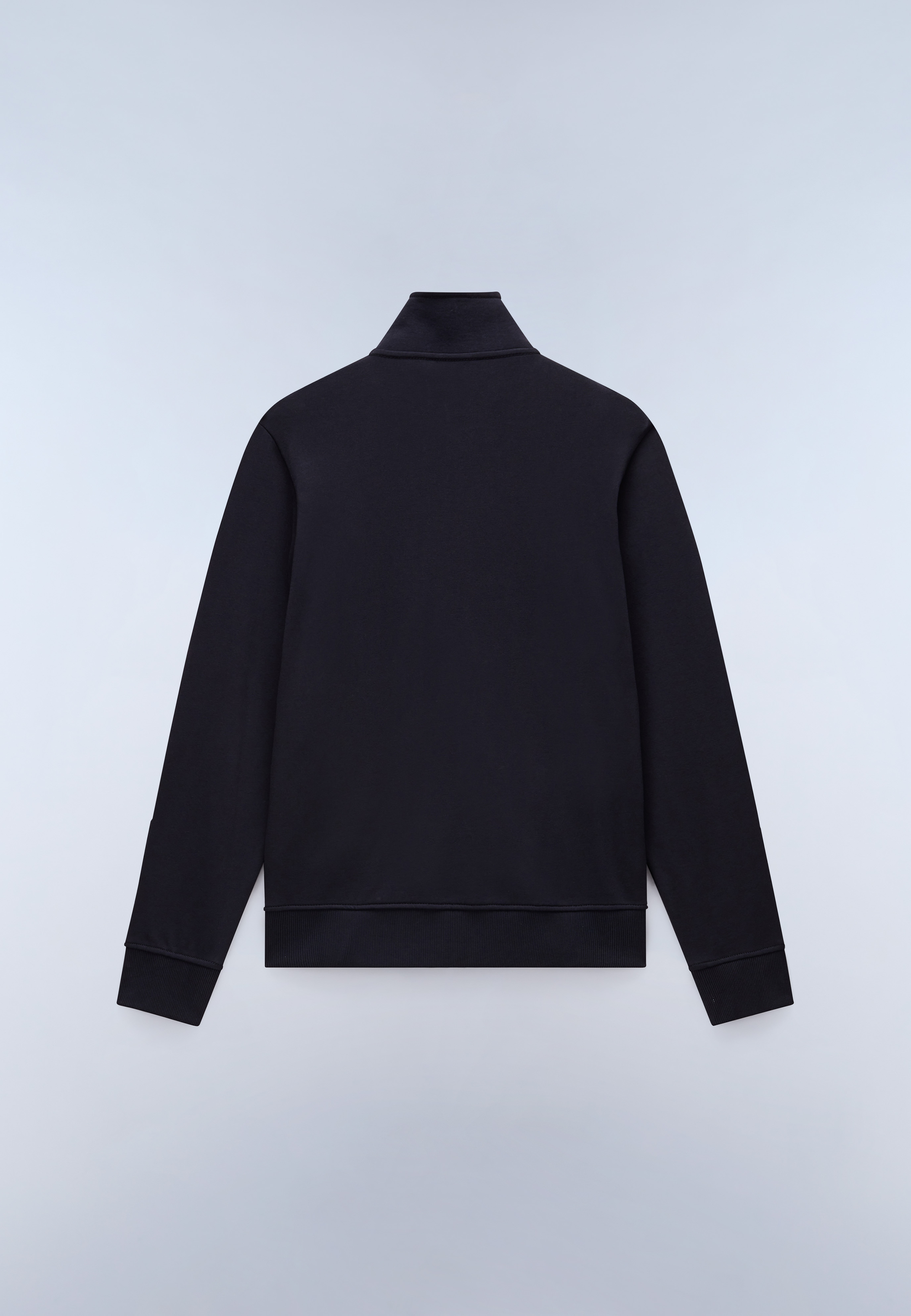 Felpa con Zip Balis French Terry - Nero