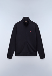 Felpa con Zip Balis French Terry - Nero